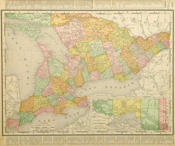 Ontario, Canada Map, 1895-main-8556K