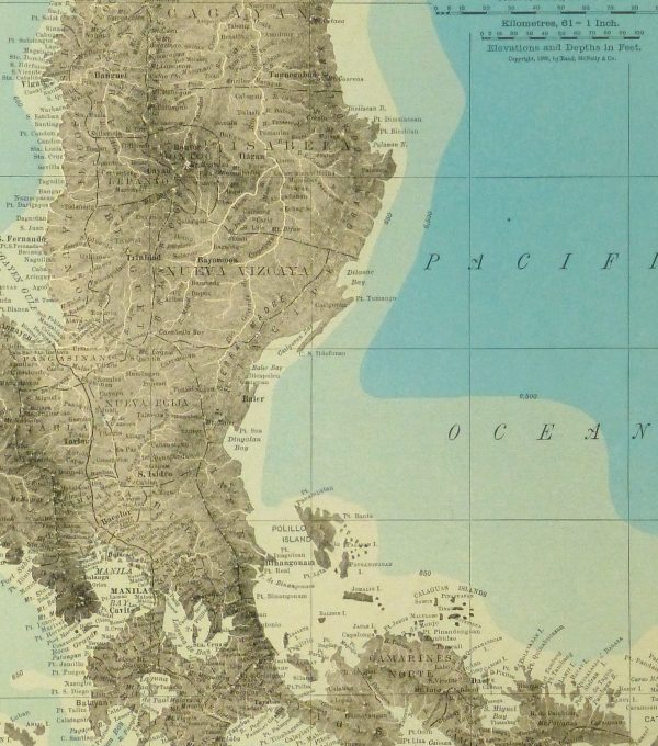 Luzon Island, Philippines Map, 1895-detail-8557K