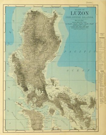 Luzon Island, Philippines Map, 1895-main-8557K