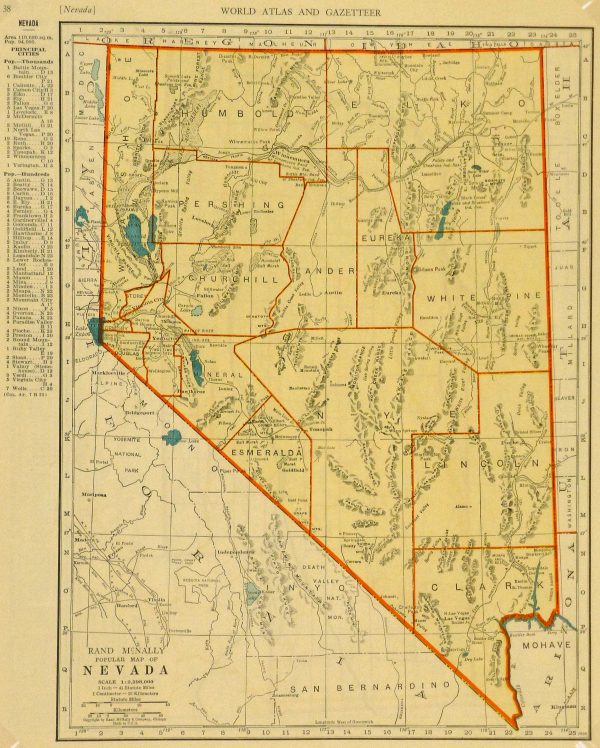 Map of Nevada, 1937-main-8704K