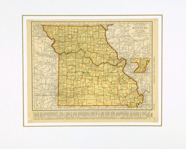 Map of Missouri, 1937-matted-8705K