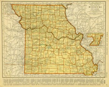 Map of Missouri, 1937-main-8705K