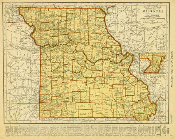 Map of Missouri, 1937-main-8705K