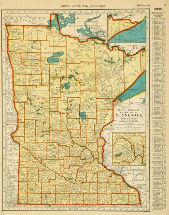 Map of Minnesota, 1937-main-8706K
