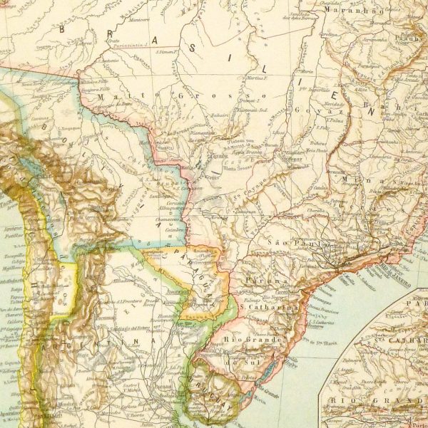 Brazil Map, Circa 1880-detail-8808K