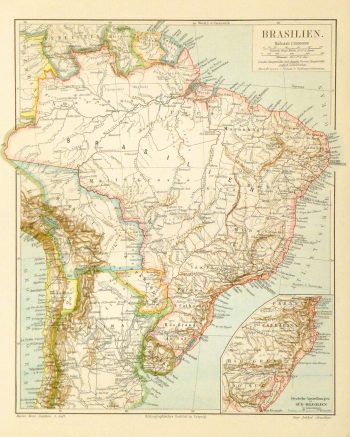Brazil Map, Circa 1880-main-8808K