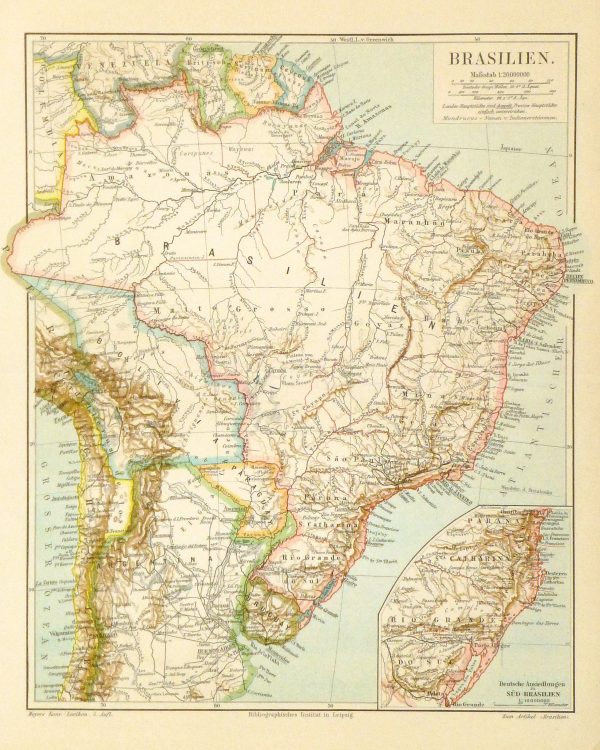 Brazil Map, Circa 1880-main-8808K