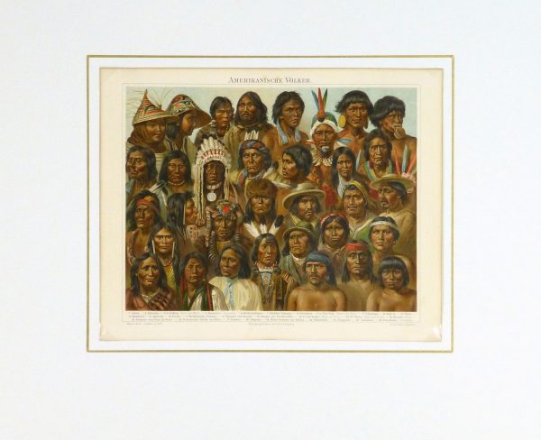 Native Americans Print, 1886-matted-9129K