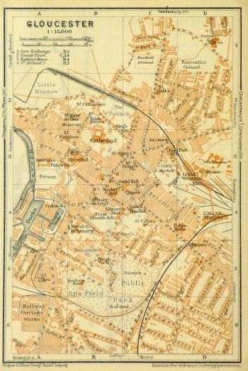 Gloucester England Map, 1927-main-9344K