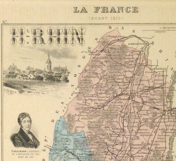 Map of France, 1876-detail 2-9935K