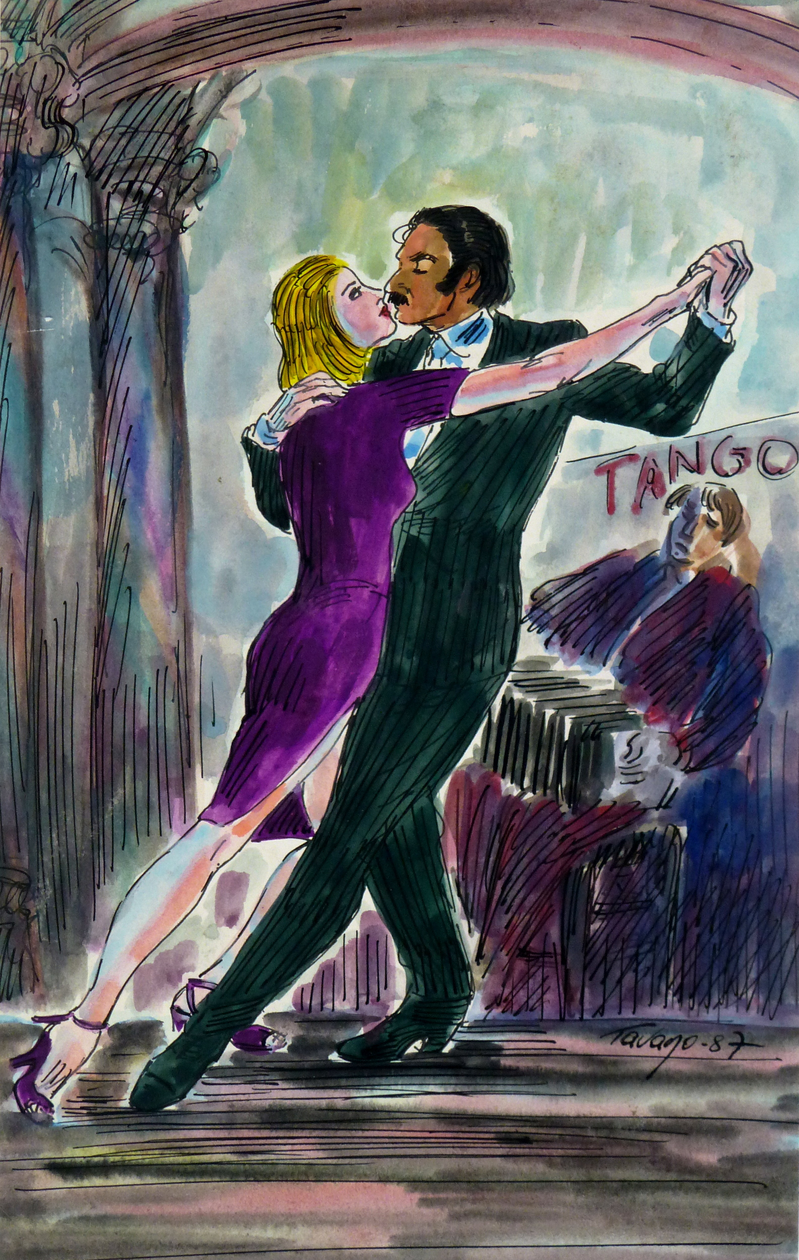 Tango Watercolor, 1987-main-KB1379 Tango Watercolor, 1987-main-KB1379