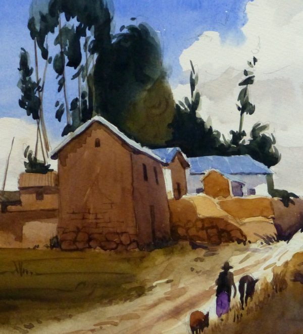 Watercolor Landscape - Rural Village, 2011-detail 2-10532M