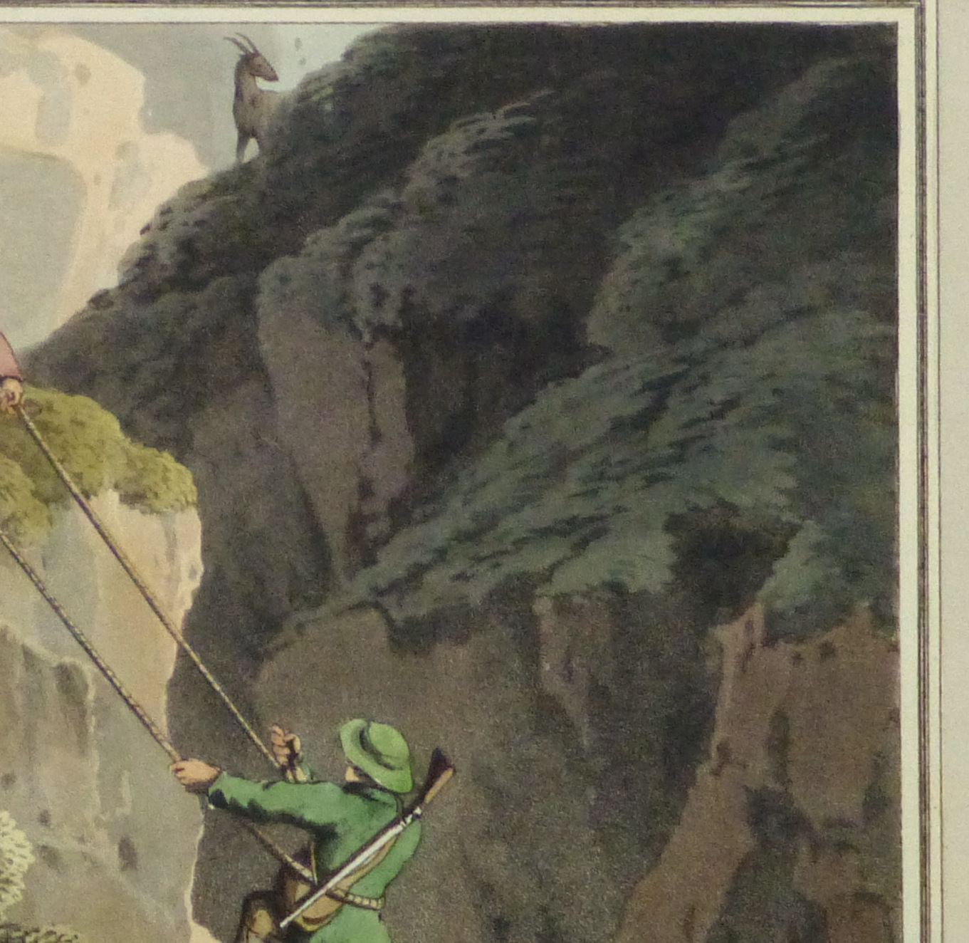 Aquatint Etching- Ascending the Rocks, 1813 -detail-10540M Aquatint Etching- Ascending the Rocks, 1813 -detail-10540M