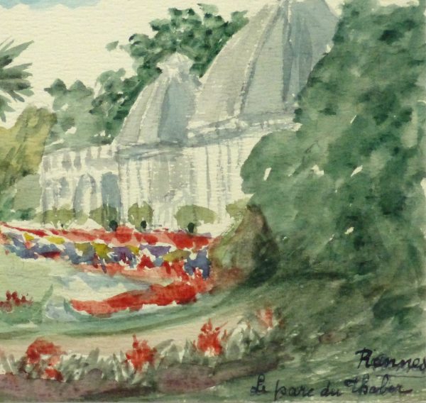 Watercolor Landscape - Rainbow Waters, 1949-detail-10637M