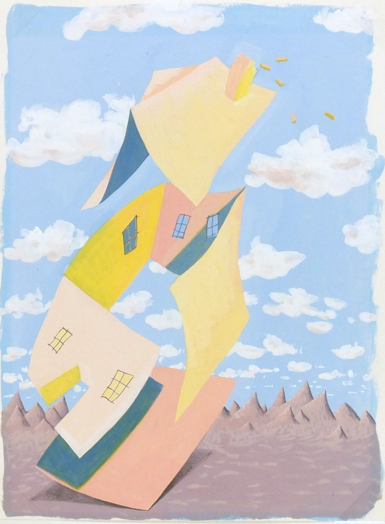 Abstract Acrylic - After Survage, Circa 1950-main-5947G Abstract Acrylic - After Survage, Circa 1950-main-5947G