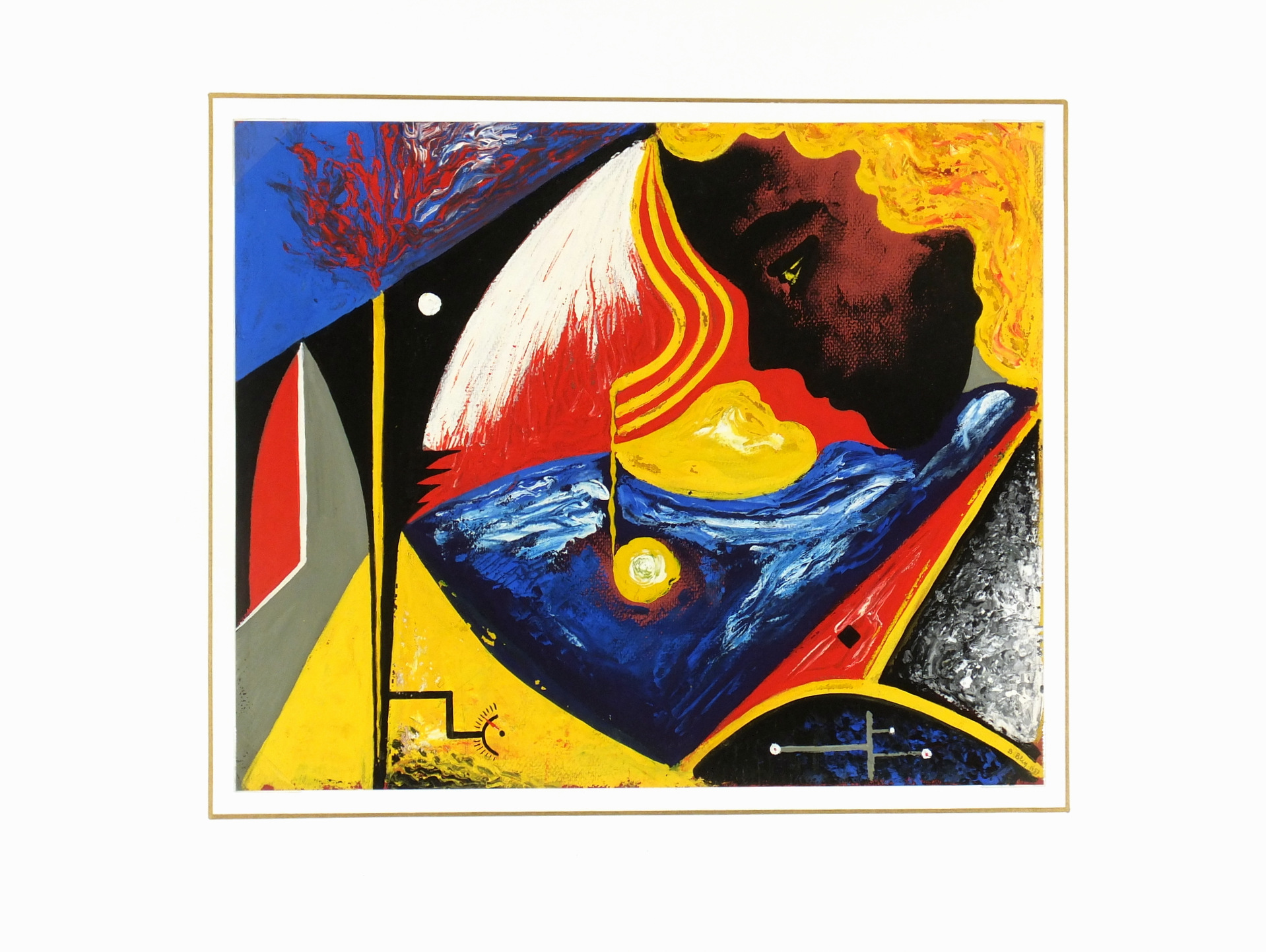 Abstract Acrylic - Visage, 1957-matted-5956G Abstract Acrylic - Visage, 1957-matted-5956G