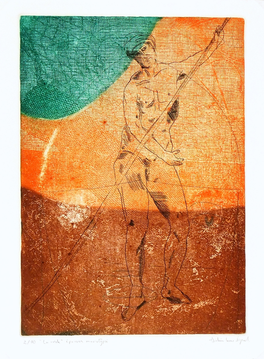 Aquatint Etching - La Corde, Circa 2000-main-5998G Aquatint Etching - La Corde, Circa 2000-main-5998G