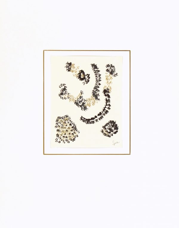 Abstract Acrylic - Black & Gold, 2011-matted-6088G