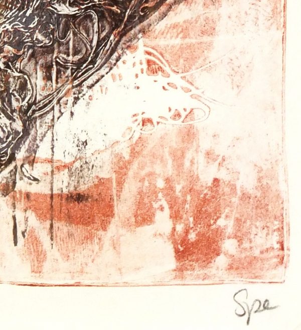 Abstract Acrylic Monotype- Web II, 2013-detail 2-6344G