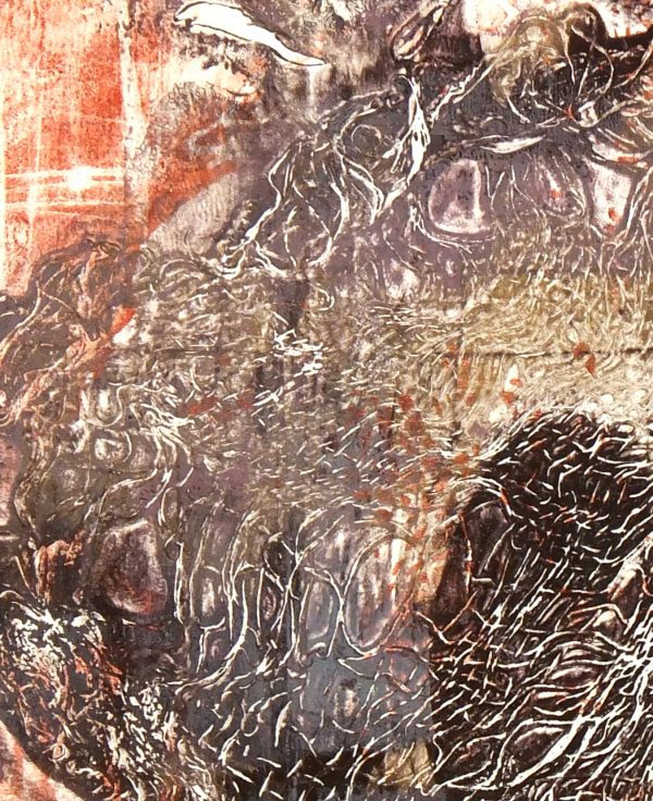 Abstract Acrylic Monotype- Web II, 2013-detail-6344G