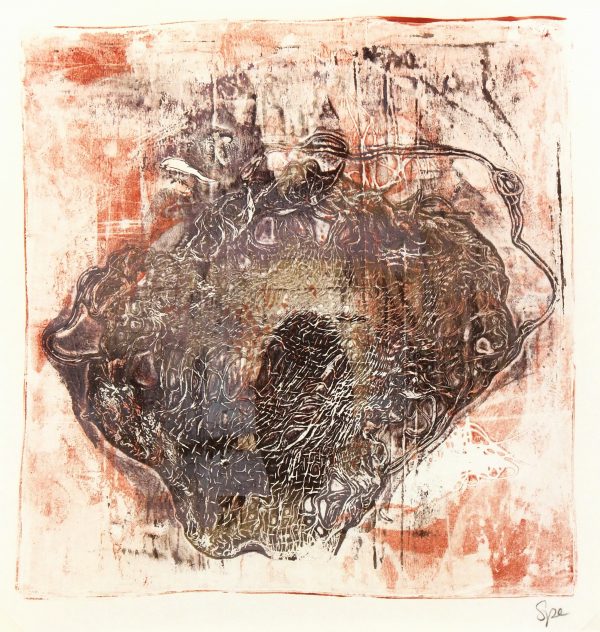 Abstract Acrylic Monotype- Web II, 2013-main-6344G