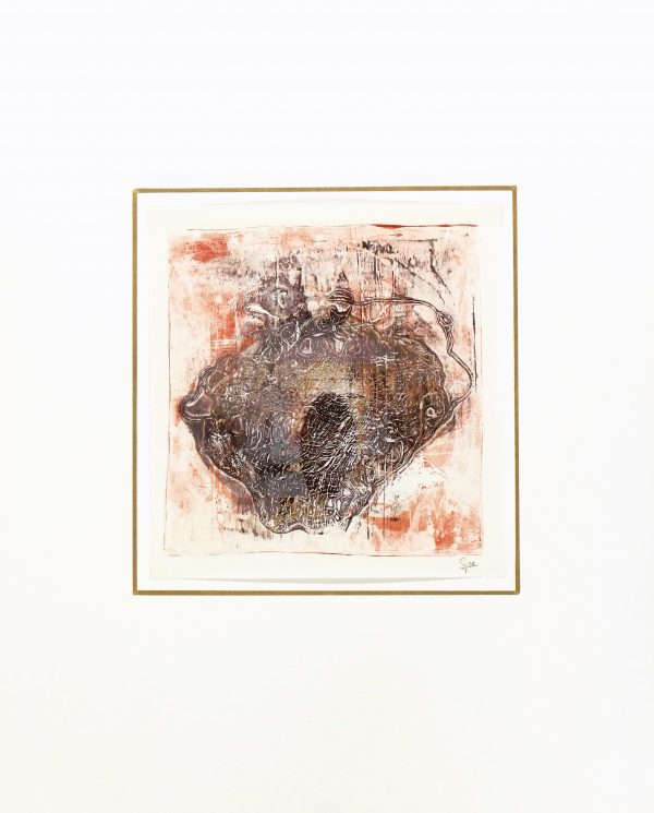 Abstract Acrylic Monotype- Web II, 2013-matted-6344G