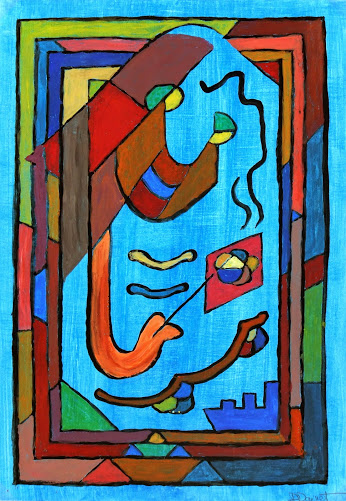 Abstract Acrylic - Sourire en Bleu, 2012-main-6354G