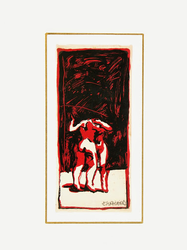 Lithograph - Nude Tango-matted-7521G Lithograph - Nude Tango-matted-7521G