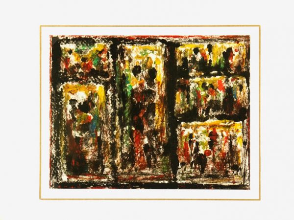 Abstract Acrylic - Windows-matted-7535G