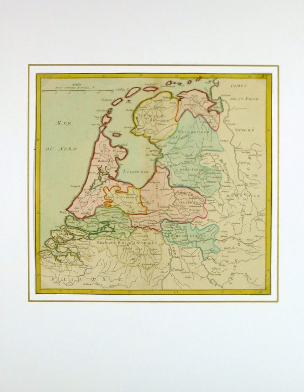 Map of Holland, 1767-matted-8118K