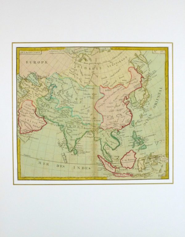 Map of Asia, 1767-matted-8122K
