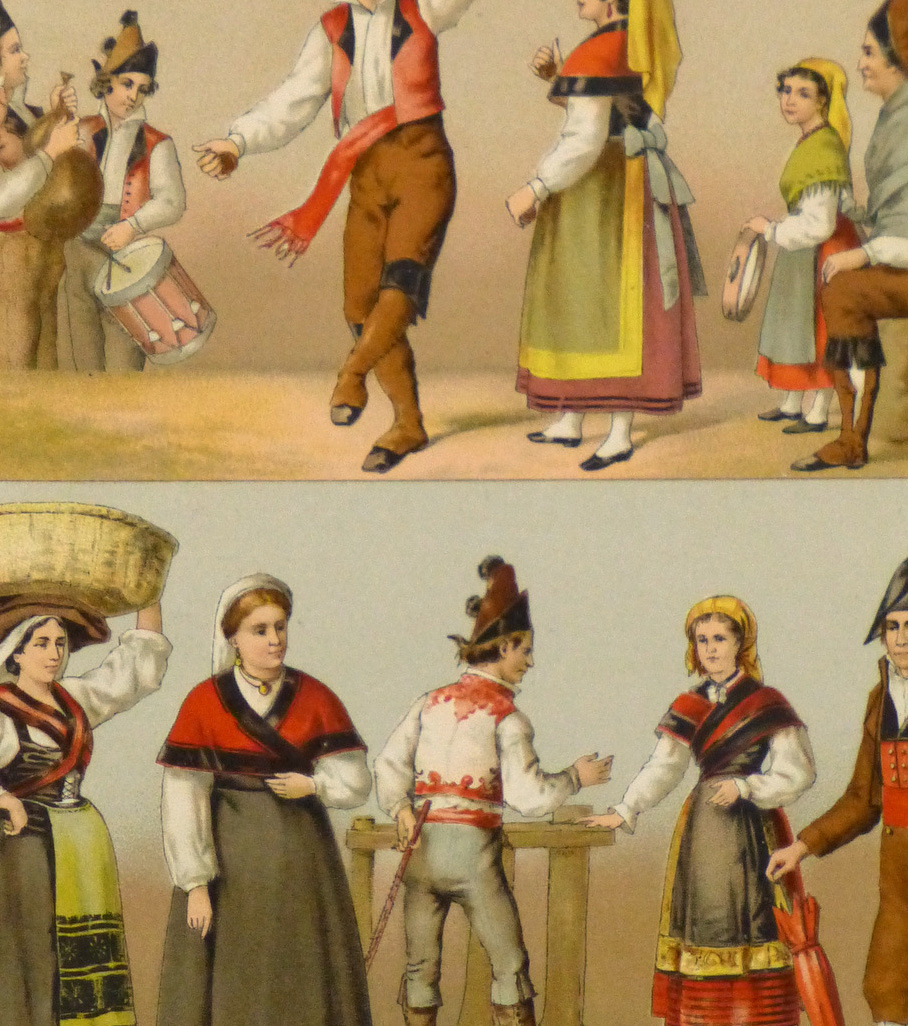 Clothing of Galicia Spain Print, 1888-detail-8171K Clothing of Galicia Spain Print, 1888-detail-8171K