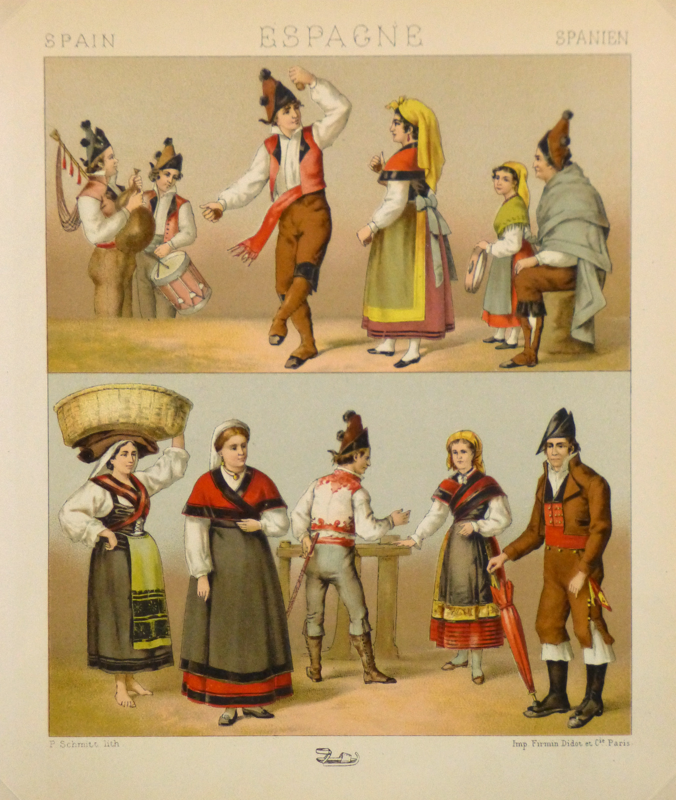 Clothing of Galicia Spain Print, 1888-main-8171K Clothing of Galicia Spain Print, 1888-main-8171K