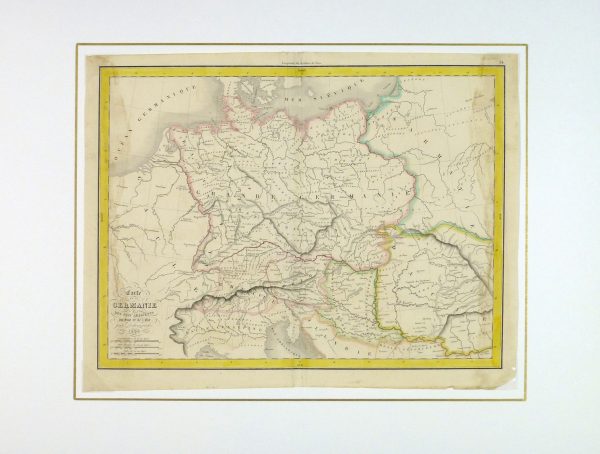 Ancient Germany Map, 1838-matted-8187K