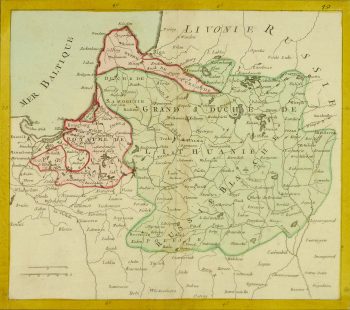 Lithuania Map, Circa 1770-main-8285K