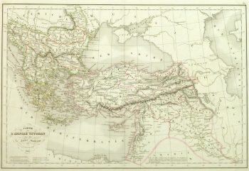 Vintage Ottoman Empire Map, 1845-main-9390K