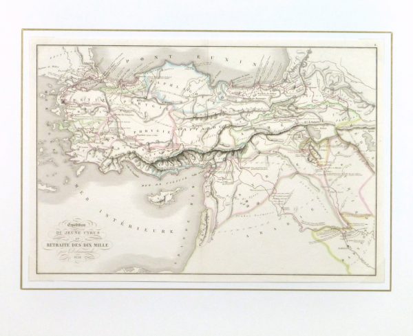 Retreat Ten Thousand Map, 1838-matted-9395K