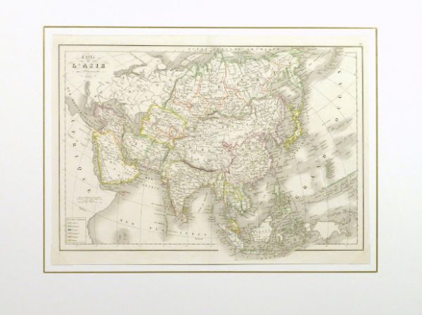 Map of Asia, 1845-matted-9402K