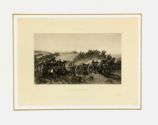Engraving - Infantry Maneuvers, 1888-matted-K4970 Engraving - Infantry Maneuvers, 1888-matted-K4970