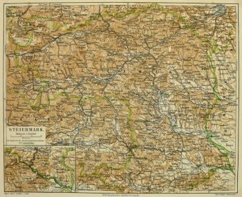 Vintage Styria, Austria Map,1880-main-KB1669