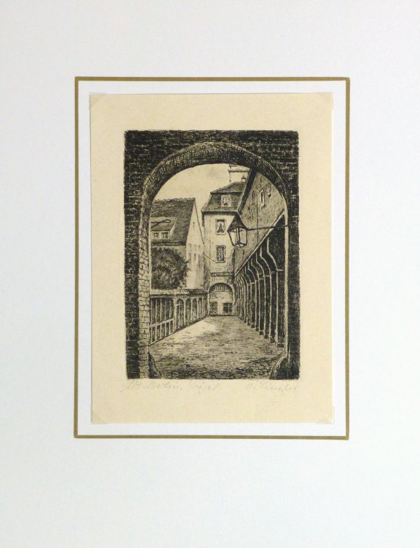 tching - The Alley, Circa 1930-matted-10751M