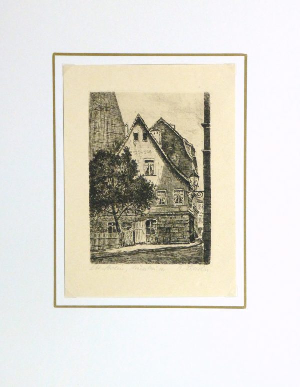Etching - The Corner Pub, Circa 1930-matted-10752M
