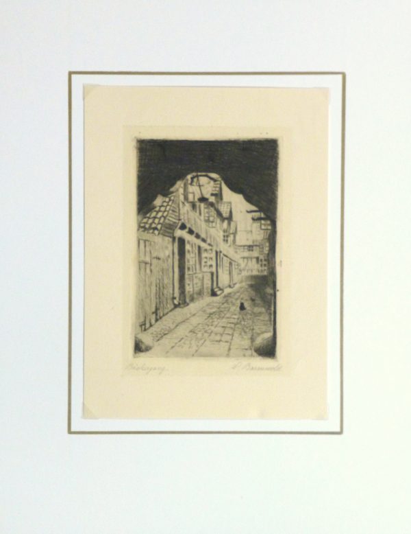 Etching - The Alley Cat, 1924-matted-10755M