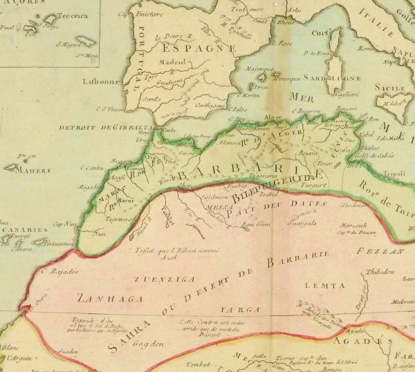 North Africa Map, 1767-detail-8286K