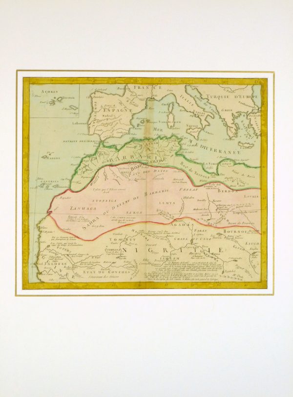 North Africa Map, 1767-matted-8286K
