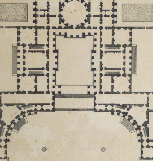 Italian Palace Floor Plan, Circa 1780-detail-kla2619
